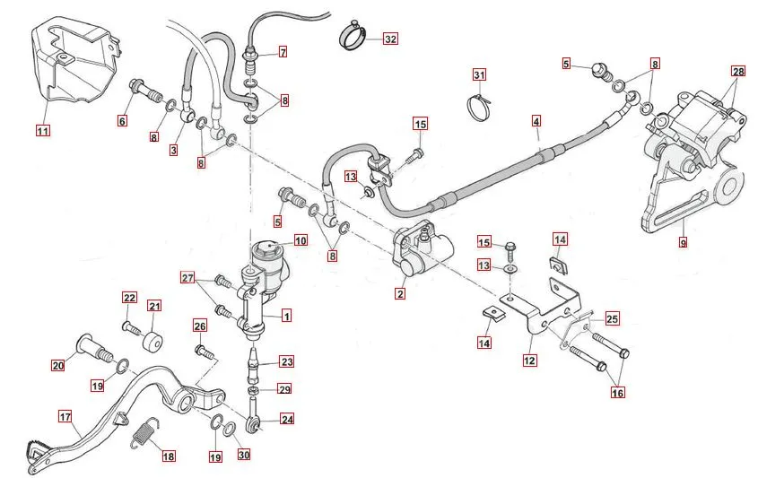 SWM RS125R Euro5 Bremssystem hinten