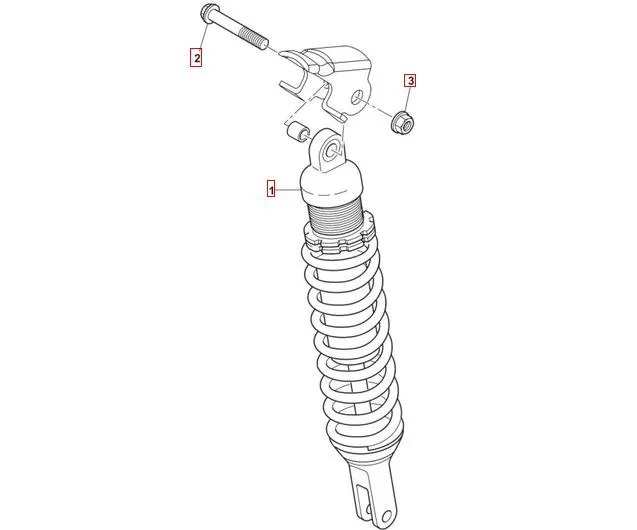 SWM RS125R Euro5 Stoßdämpfer hinten