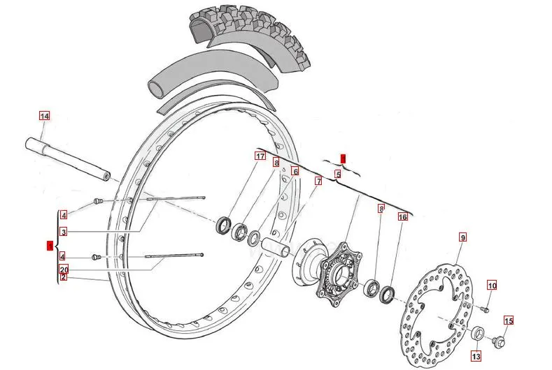 SWM RS125R Euro5 Vorderrad