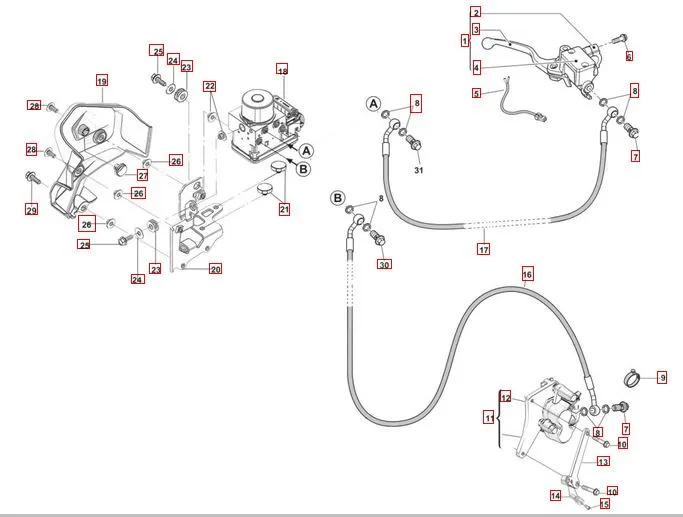 SWM SM125R Bremssystem vorne