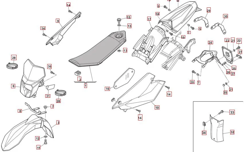 SWM SM125R Verkleidung