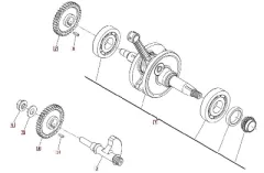 SWM RS125R Euro5 Kurbelwelle