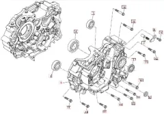 SWM RS125R Euro5 Motorgehäuse links