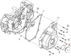 SWM RS125 Euro5 Motorgehäusedeckel links