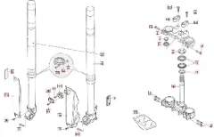 SWM RS125R Euro5 Vorderradgabel