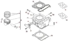 SWM RS125R Euro5 Zylinder, Kolben