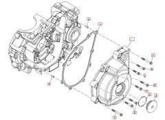 SWM SM125 Euro 4 Motorgehäuseabdeckung links