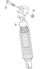 SWM SM125R Stoßdämpfer hinten