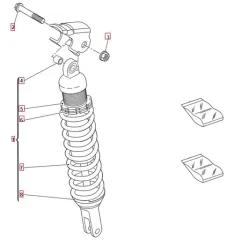 SWM SM125R Stoßdämpfer hinten